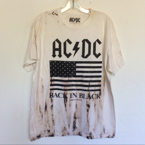 AC/DC Back in Black USA 1980 Tour T Shirt - Picture 1 of 3